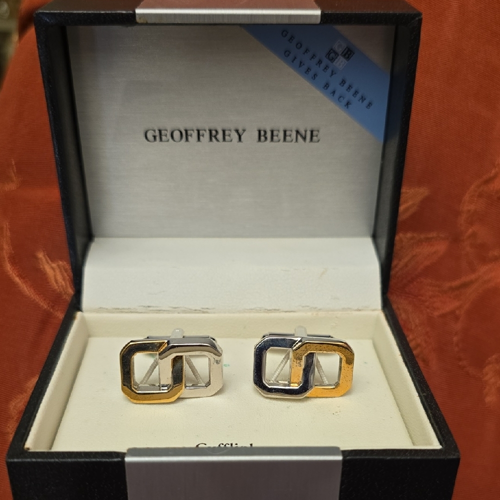 Geoffrey Beene Two-Tone Cufflinks